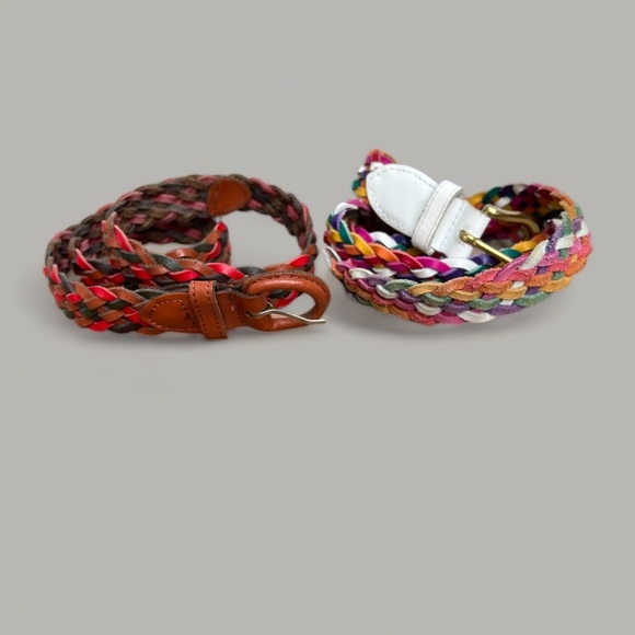 Accessories - Lot of 2 genuine Leather Braided  Belts.